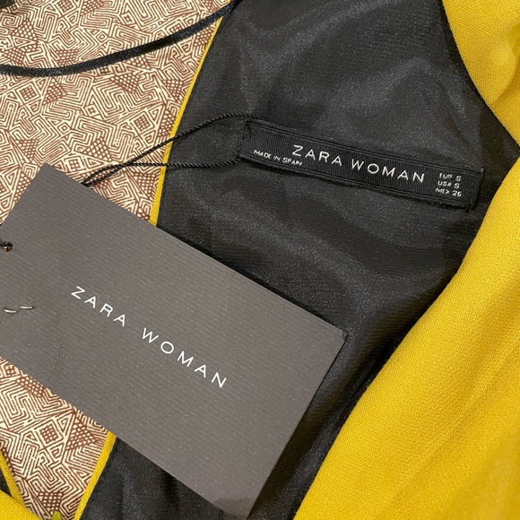 Zara V-Neck Yellow Dress - Picture 5 of 5